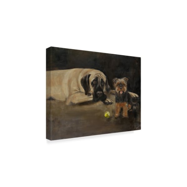 Solveiga 'Yorky And Mastif' Canvas Art,24x32